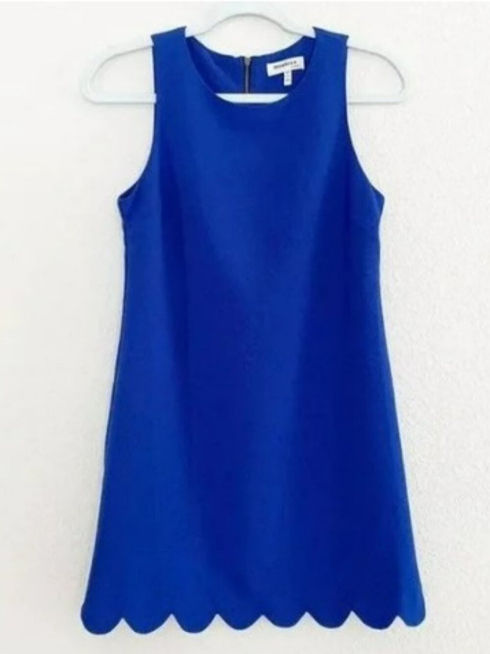 ✨ Monteau Los Angeles Cobalt Royal Blue Scalloped Shift Dress ✨
